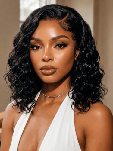 Bye Bye Slip Glueless Water Wave Bob Wig